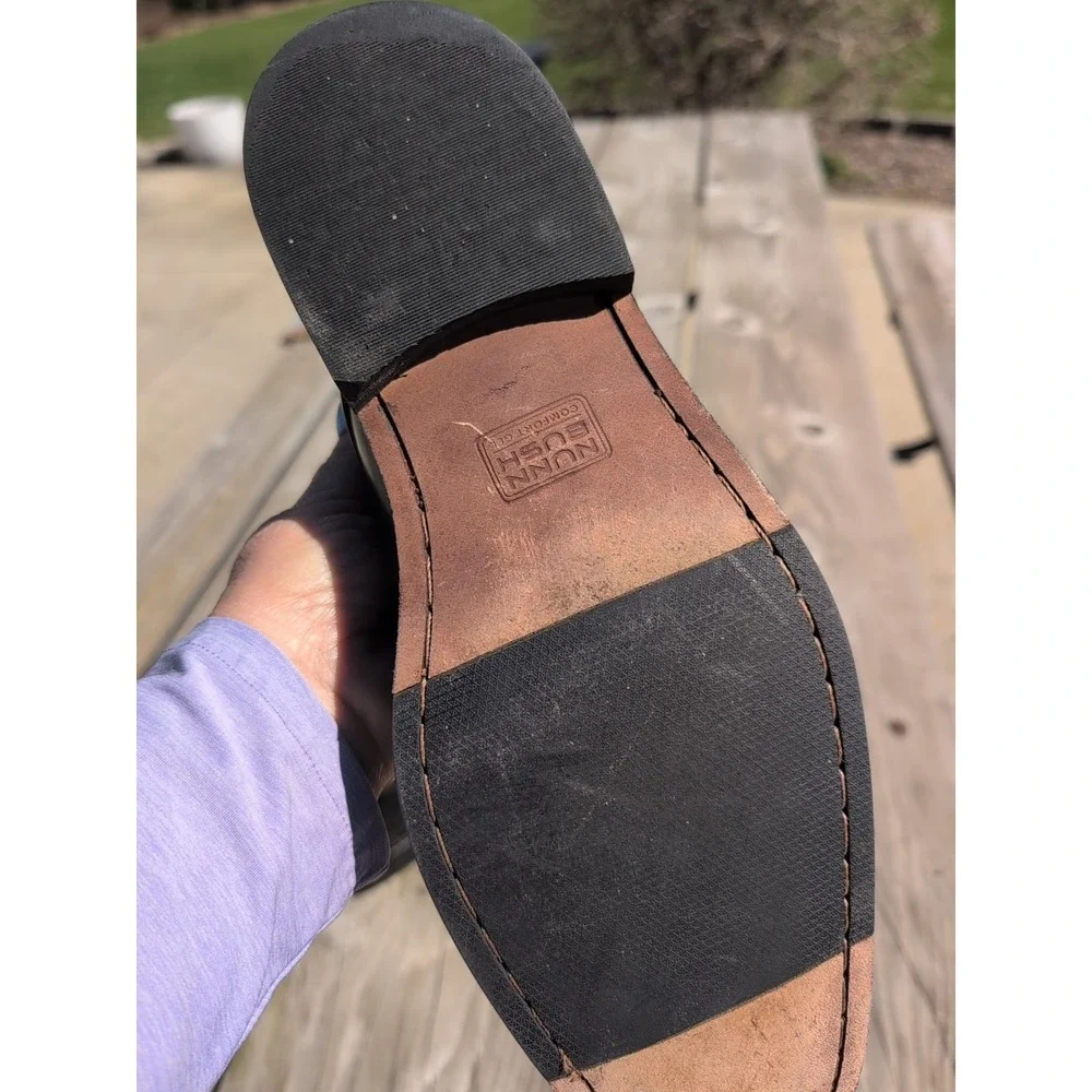 Nunn Bush Black Leather Dress Shoes Cap Toe Oxford Comfort Gel Insole Sz 12M EUC